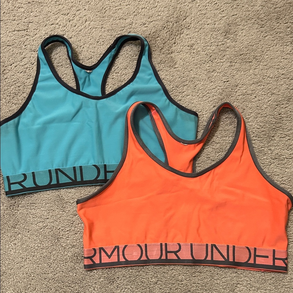 Under Armour Blue and Orange Sports Bras